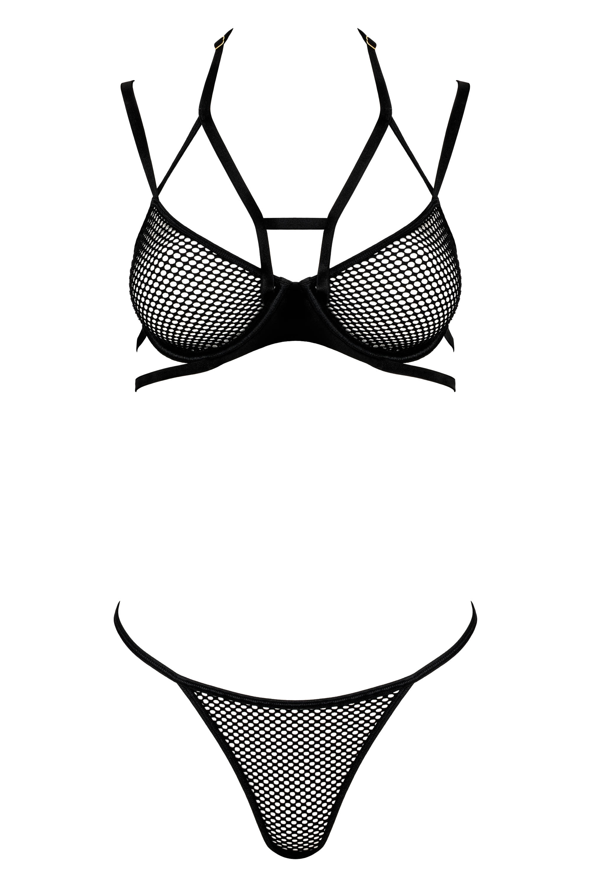 Komplet bielizny - TP104 2pcs set black