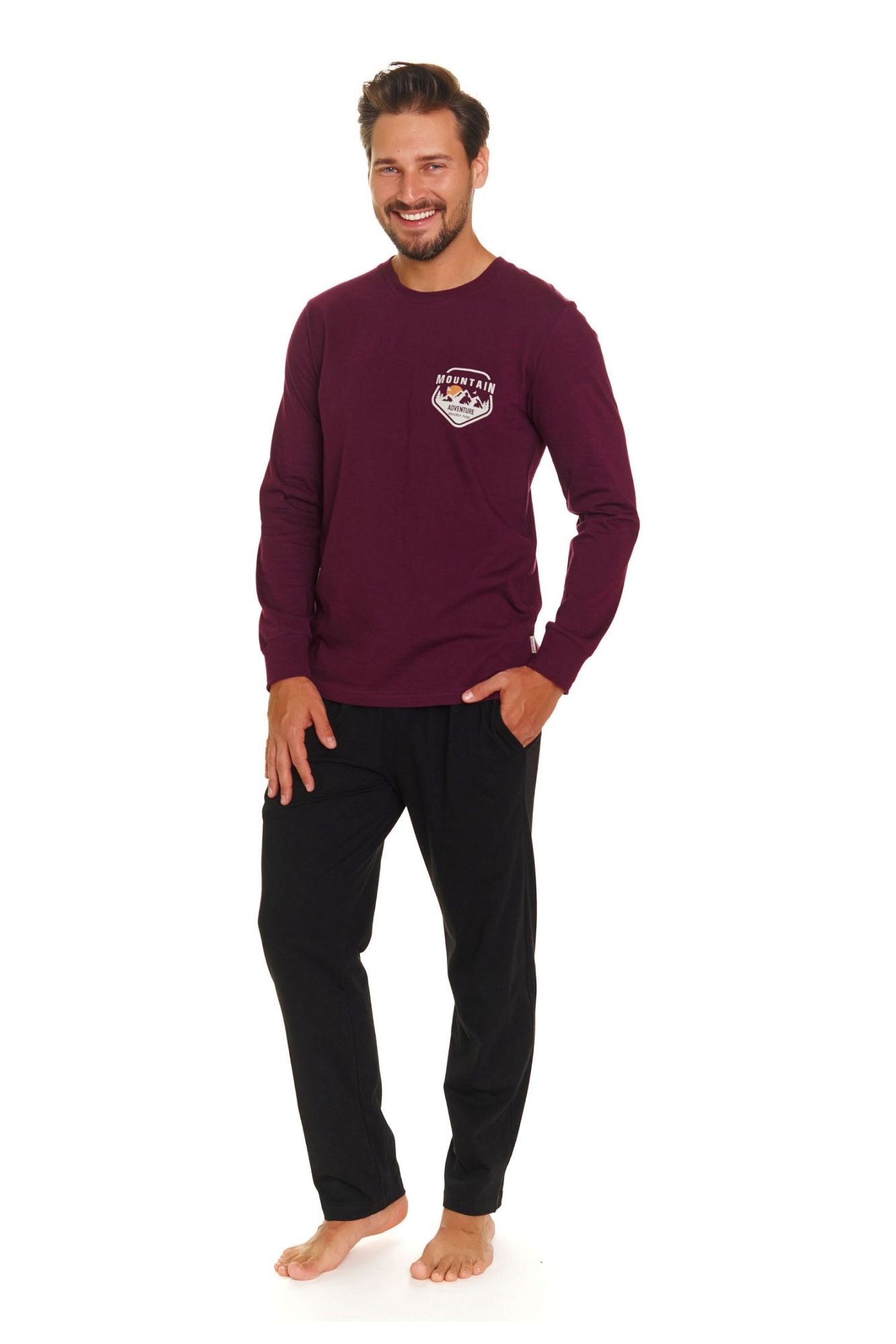 Piżama męska PMB 7139 burgund plus