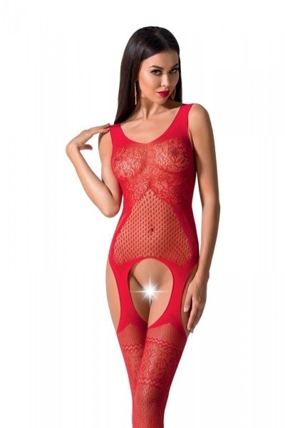 BS061 Bodystocking Czerwony