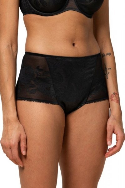 Triumph Wild Rose maxi czarne figi damskie