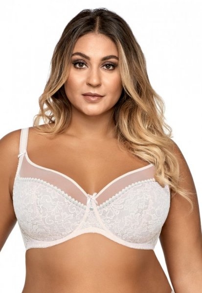 Ava 1396 crystal biały biustonosz miękki plus size