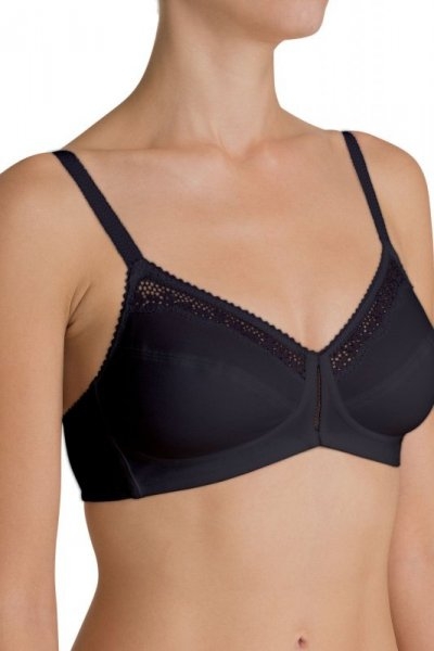 Triumph Cotton Beauty N czarny biustonosz mikki