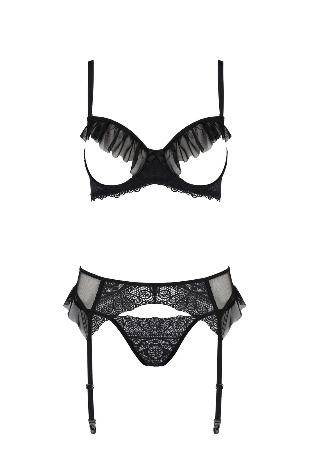 Komplet bielizny - KERRIA SET WITH OPEN BRA black