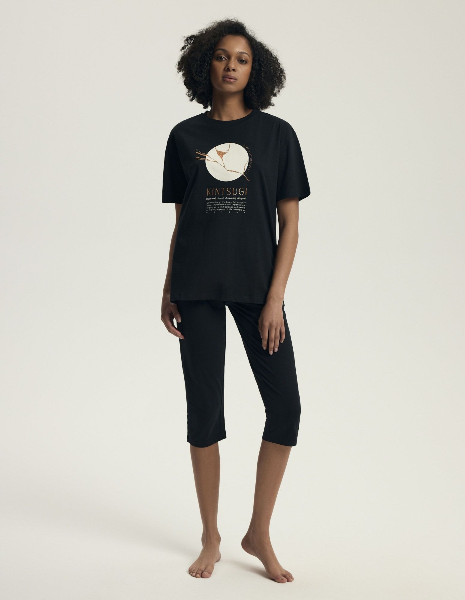 Piżama Dairoku 43728 Czarna