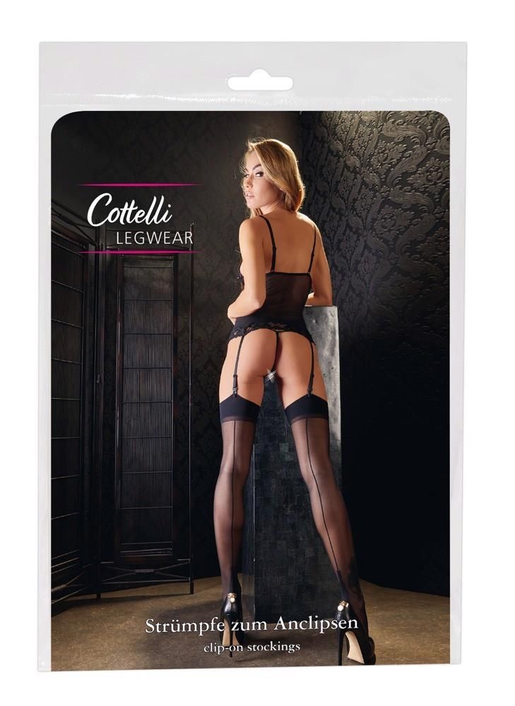 Stockings with seam black