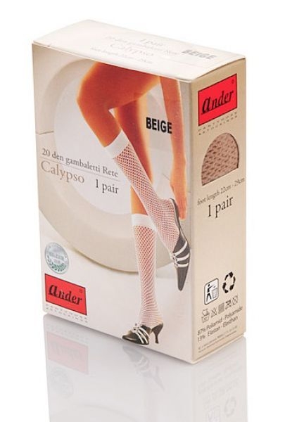 CALYPSO podkolanówki beige