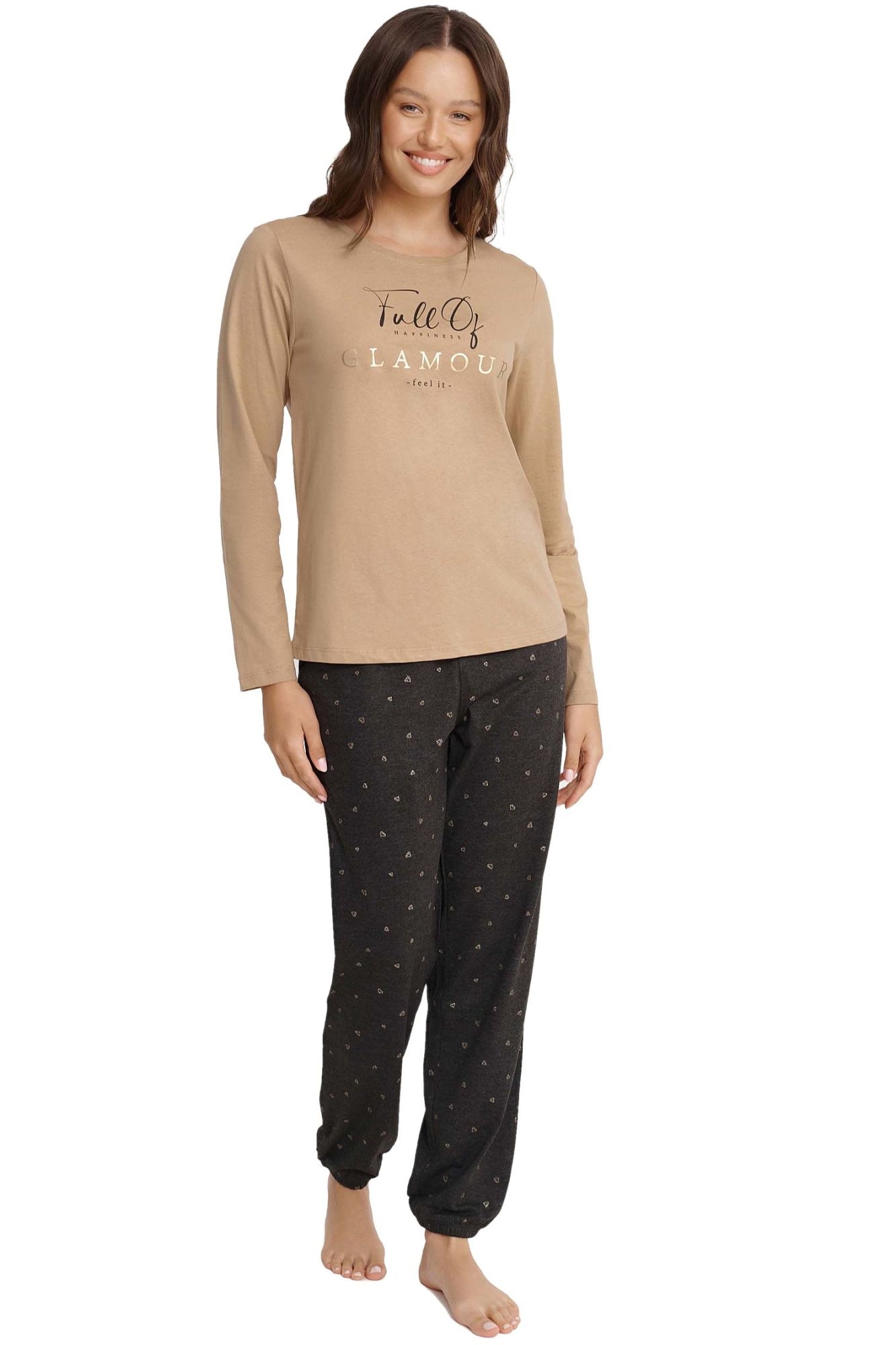Piżama Glam 40936 beżowa