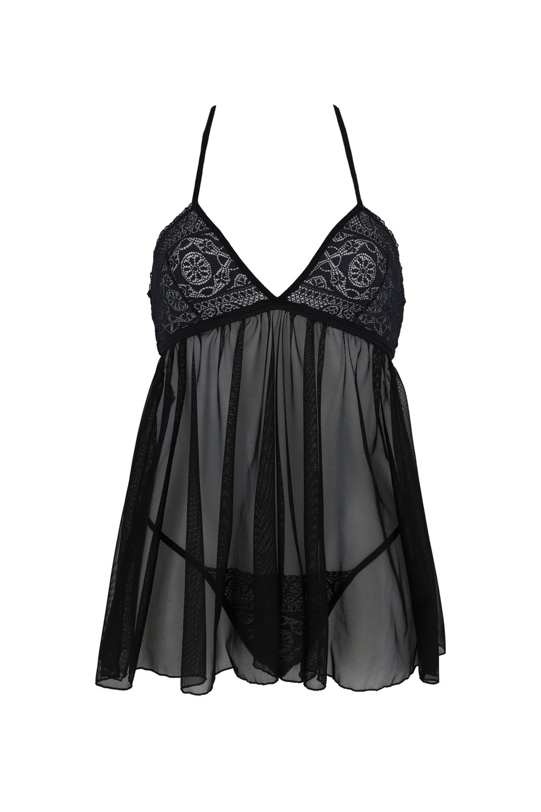 Koszulka damska nocna - KERRIA CHEMISE black