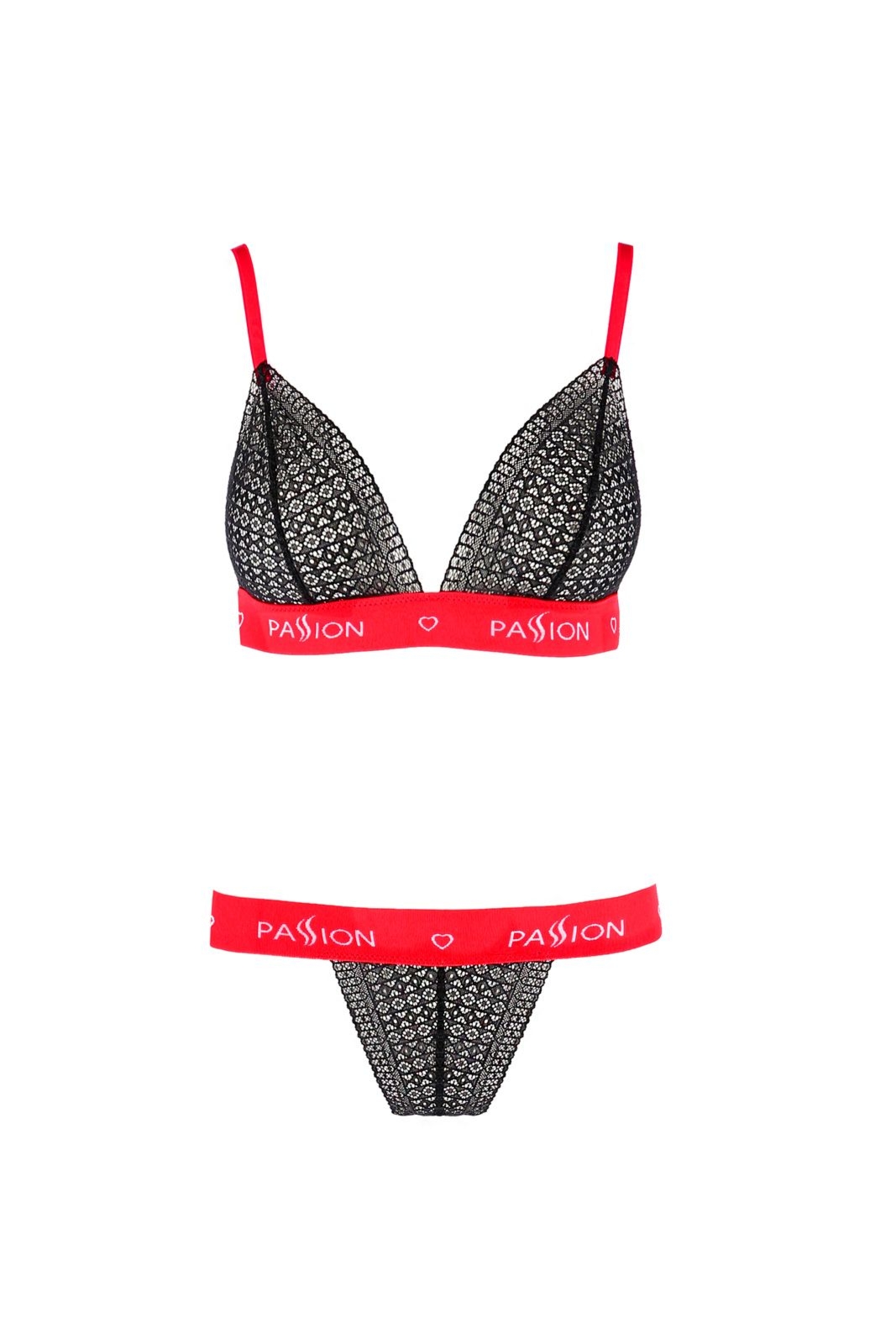 Komplet bielizny - GLAMISS SET black/red