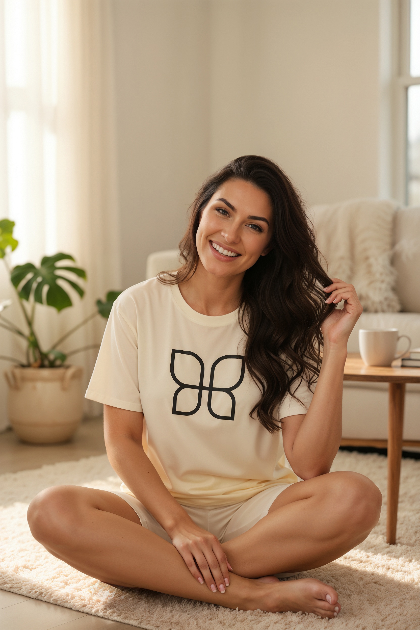 Piama damska - LUXEFLY SLEEPWEAR lemon