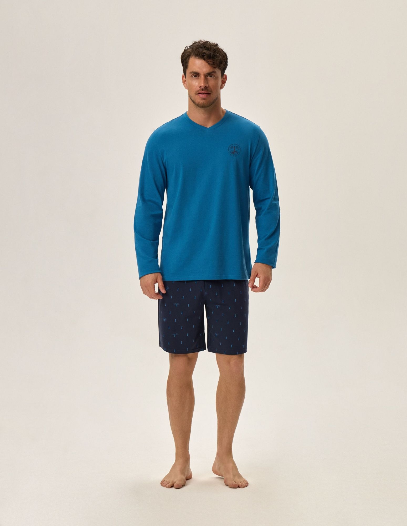Piama Jog 41907-55X Niebieska