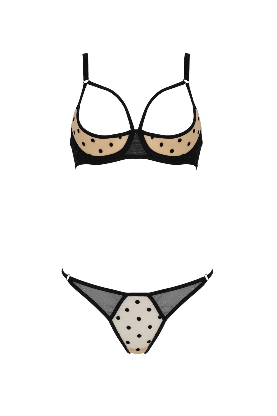 Komplet bielizny - MARINA SET WITH OPEN BRA beige