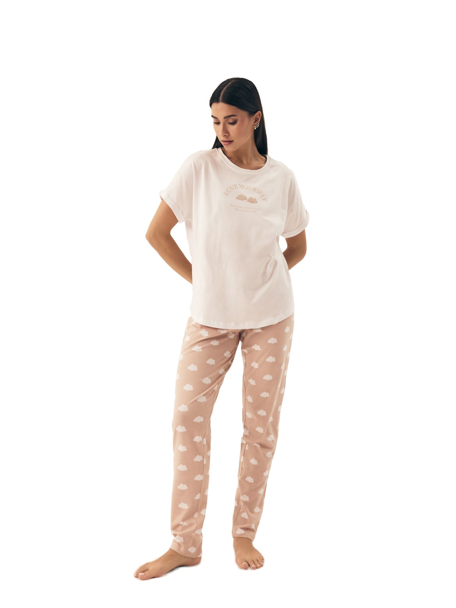 Piżama damska Nubes 42646 cream