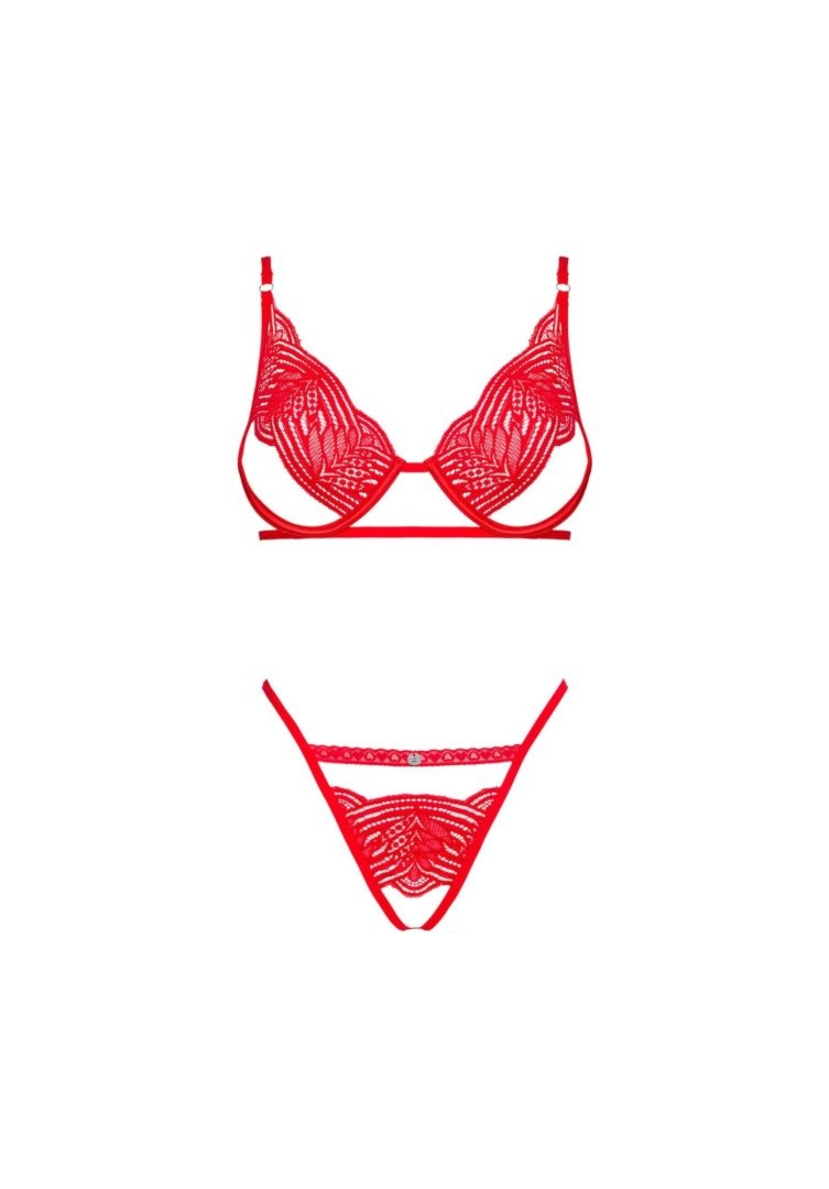 Bielizna-Mellania komplet czerwony S/M