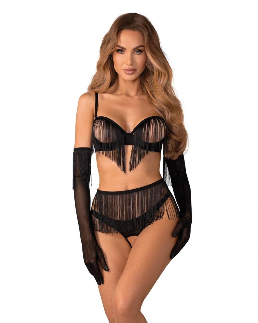 Rossay Black komplet 4-cz�ciowy otwarty L/XL