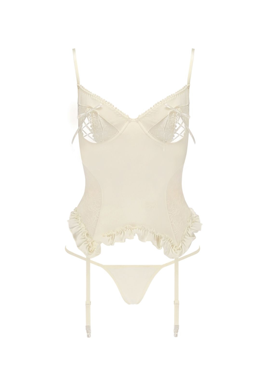 Top gorsetowy - BIANCA CORSET ecru