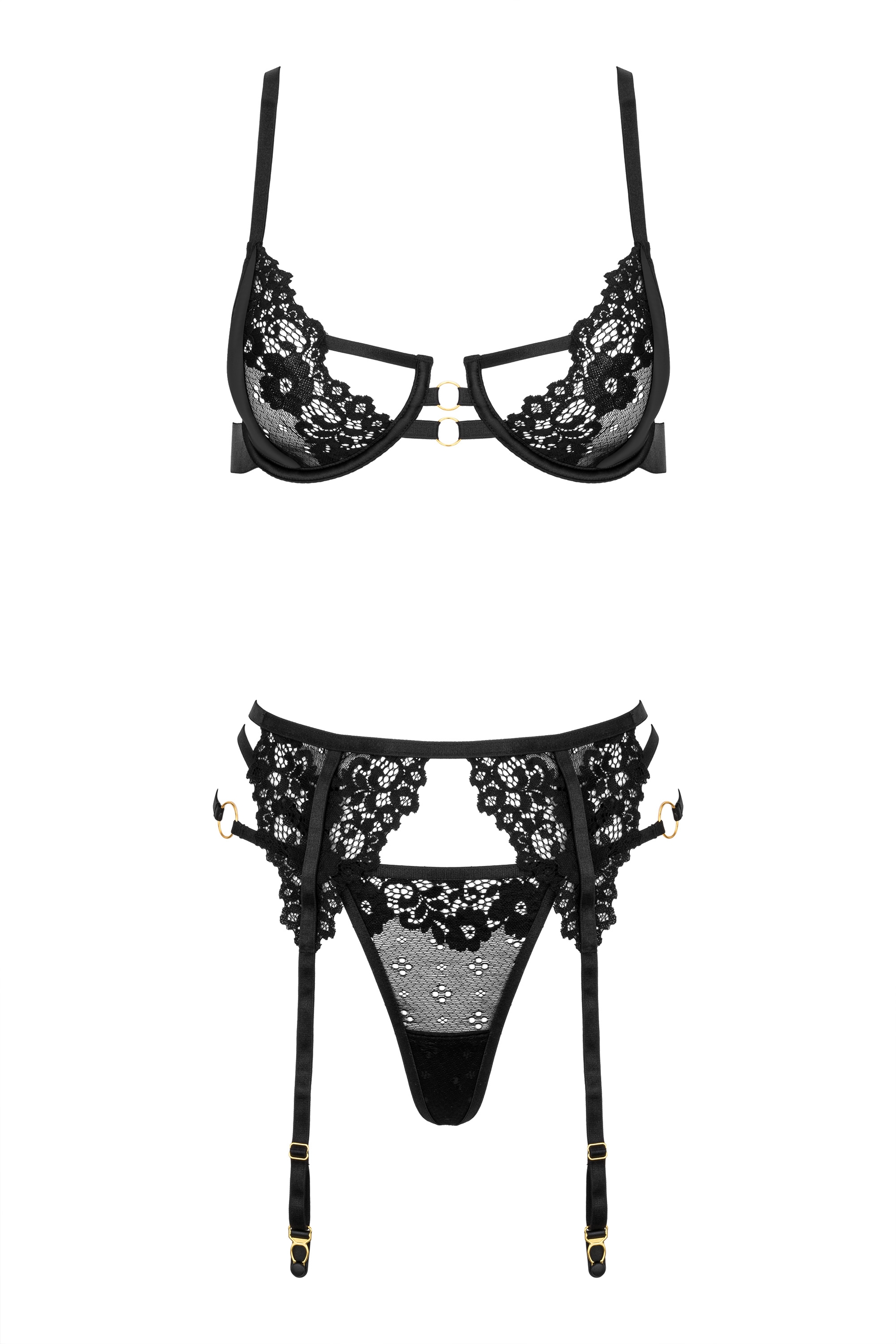 Komplet damski 3- cz�ciowy - Lacina 3 pcs set black