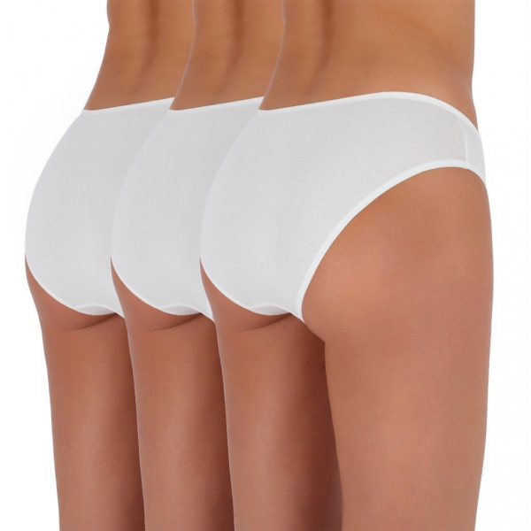 BASIC PANTIES 001 white - 3 pack