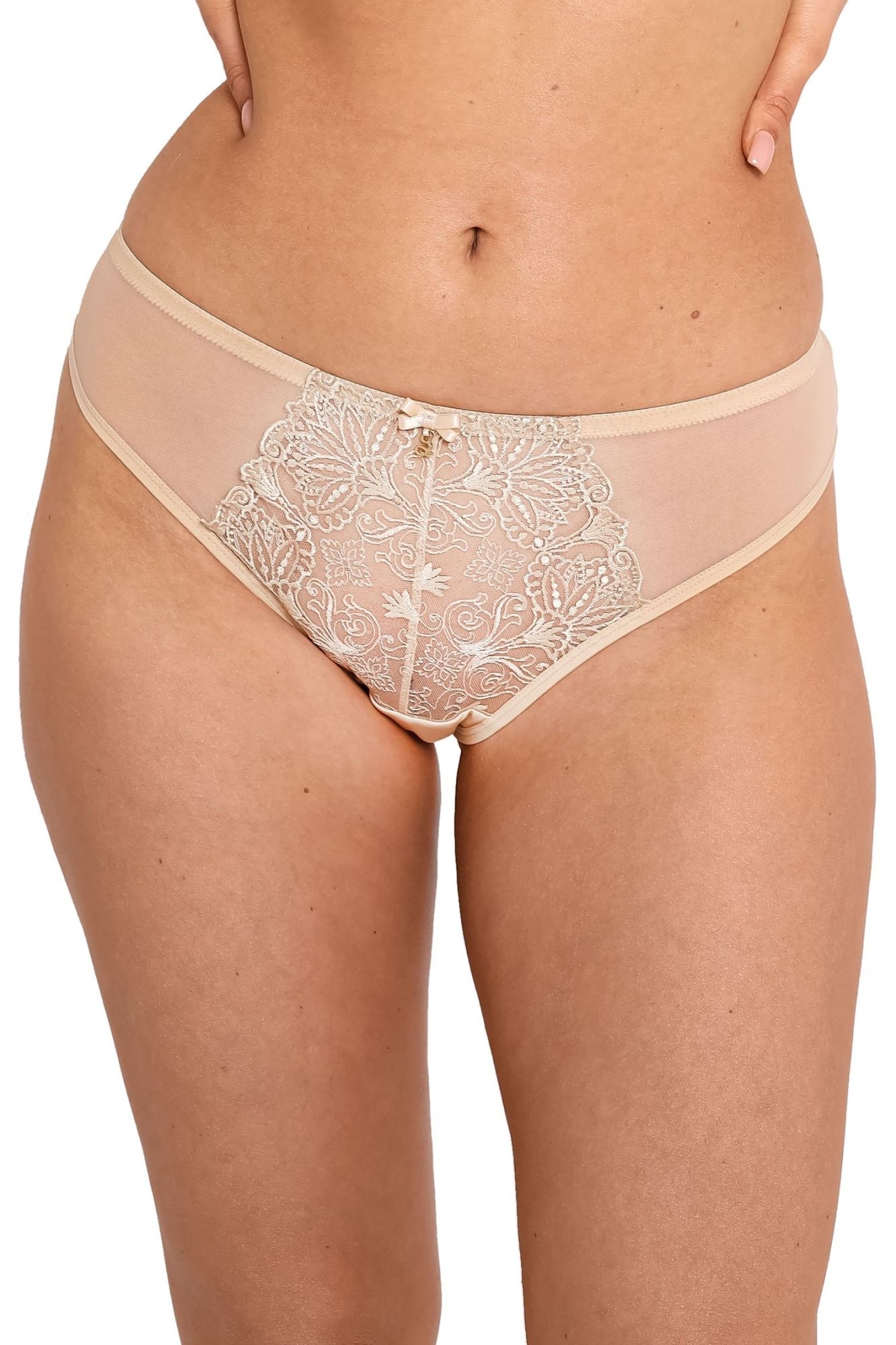 Figi tanga Mona M300 beżowe