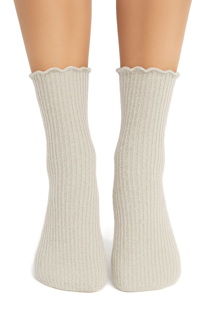 Skarpetki Nana 577 cream/gold