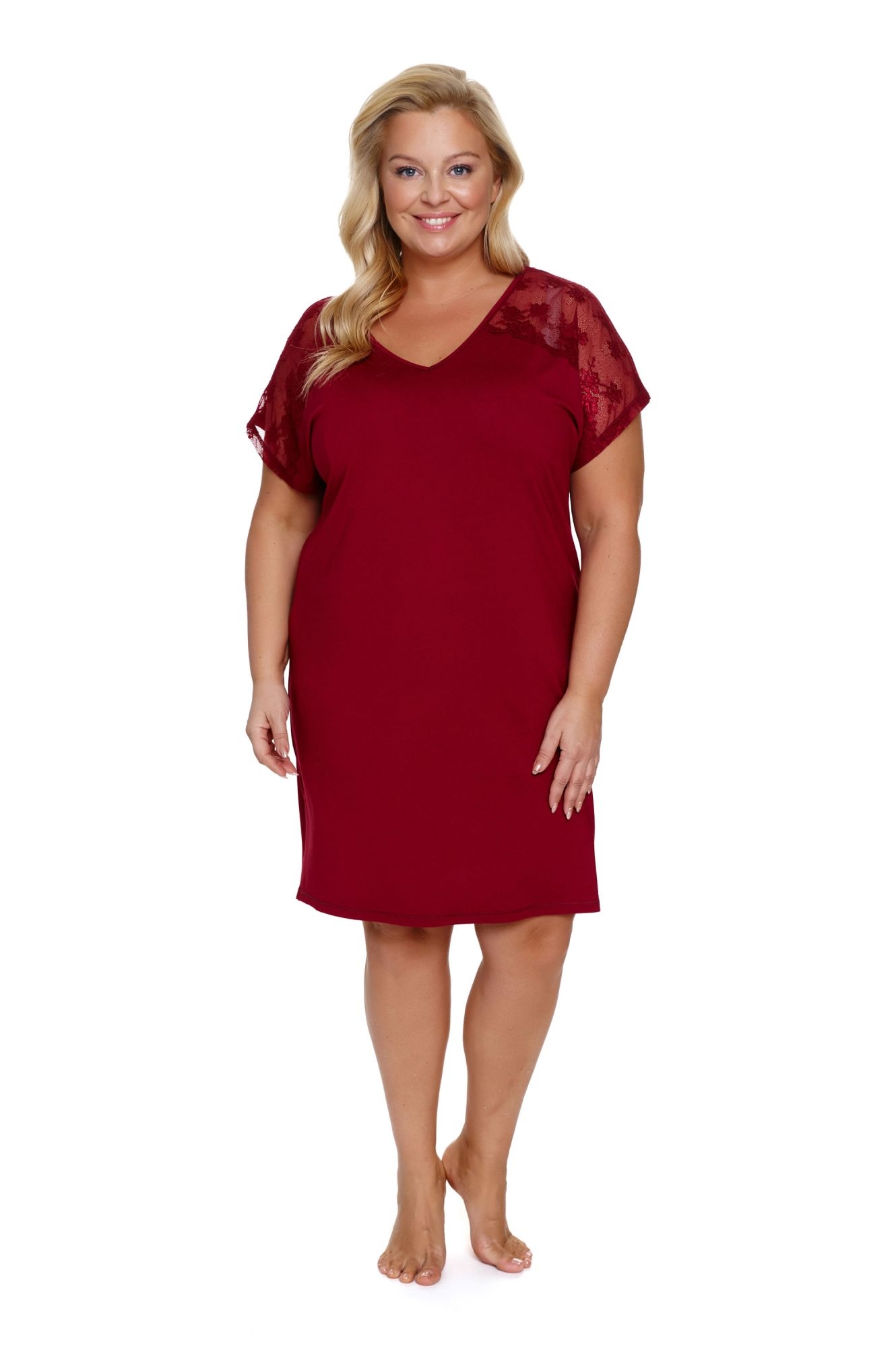 Koszula nocna TB 7260 burgundy red