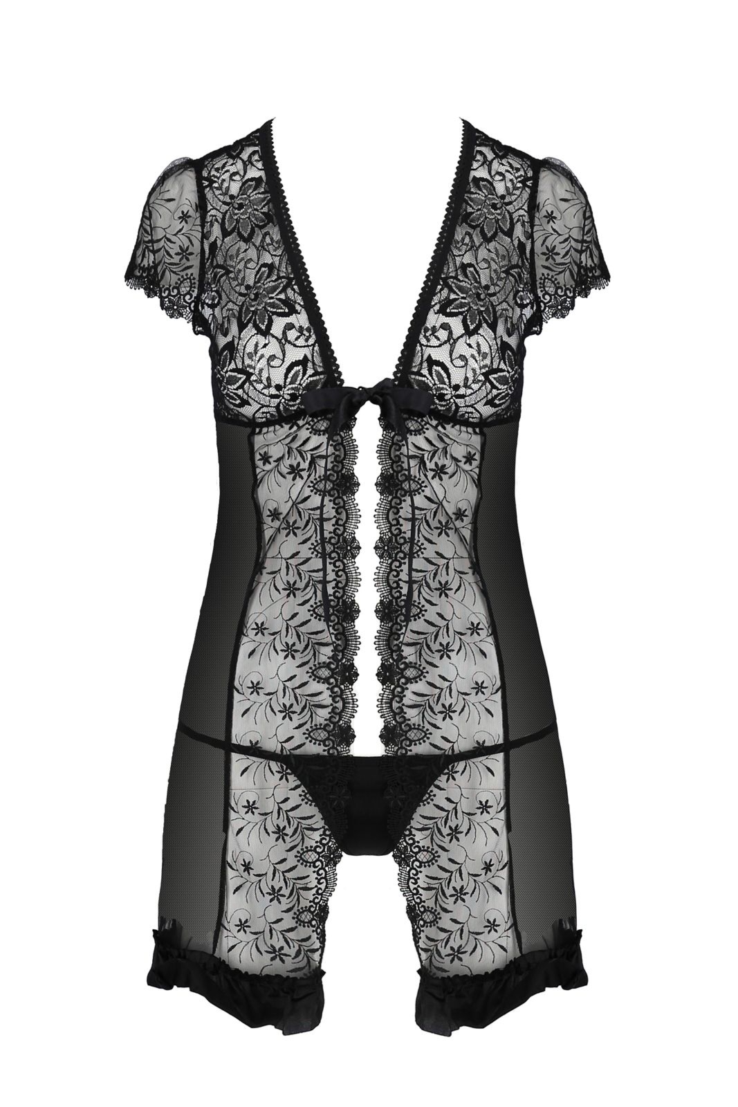 Szlafrok damski - JESSIE PEIGNOIR black