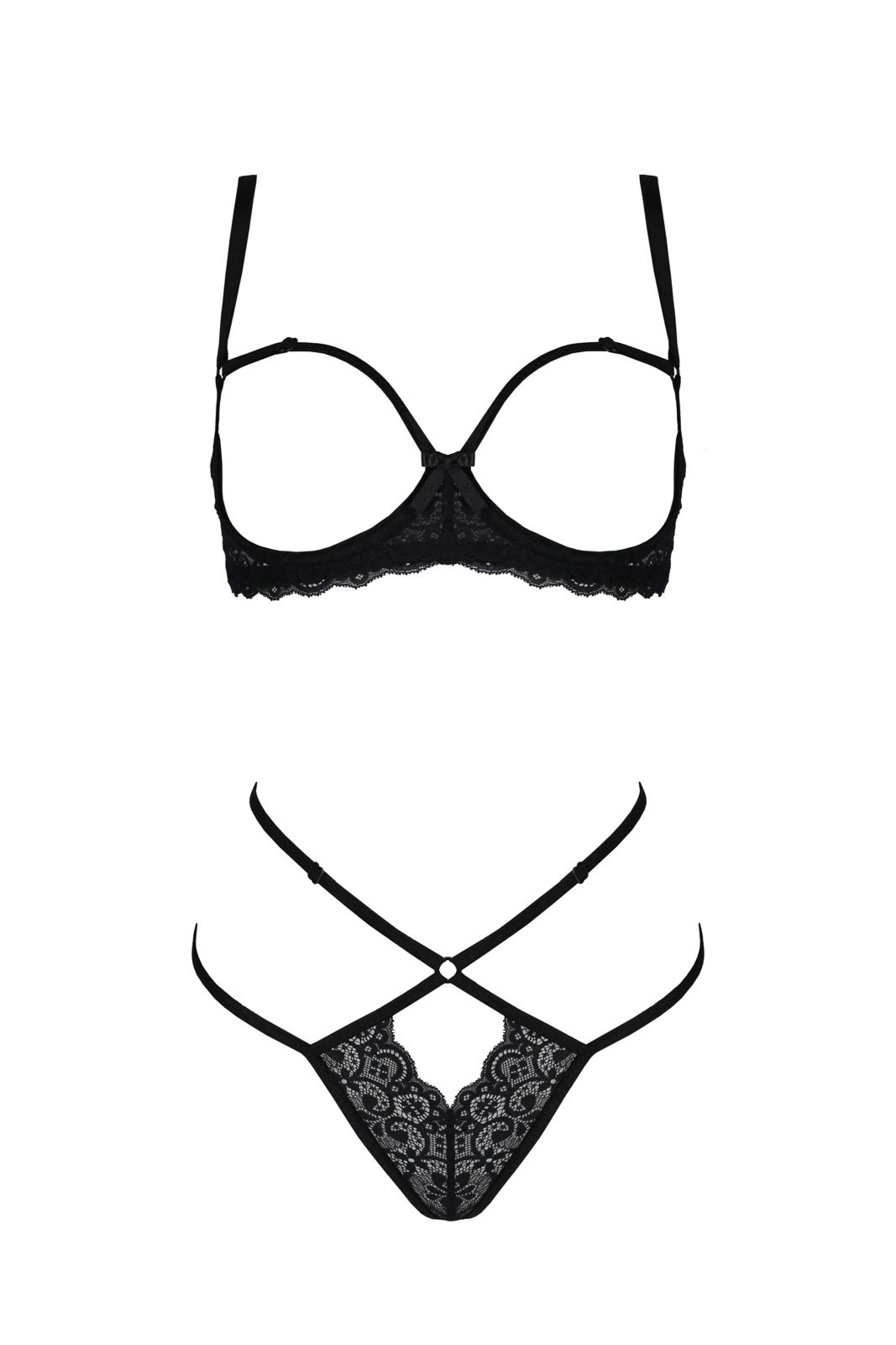 Komplet bielizny - BETINA SET WITH OPEN BRA black