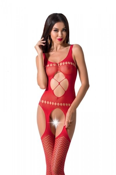 BS057 Bodystocking Czerwony