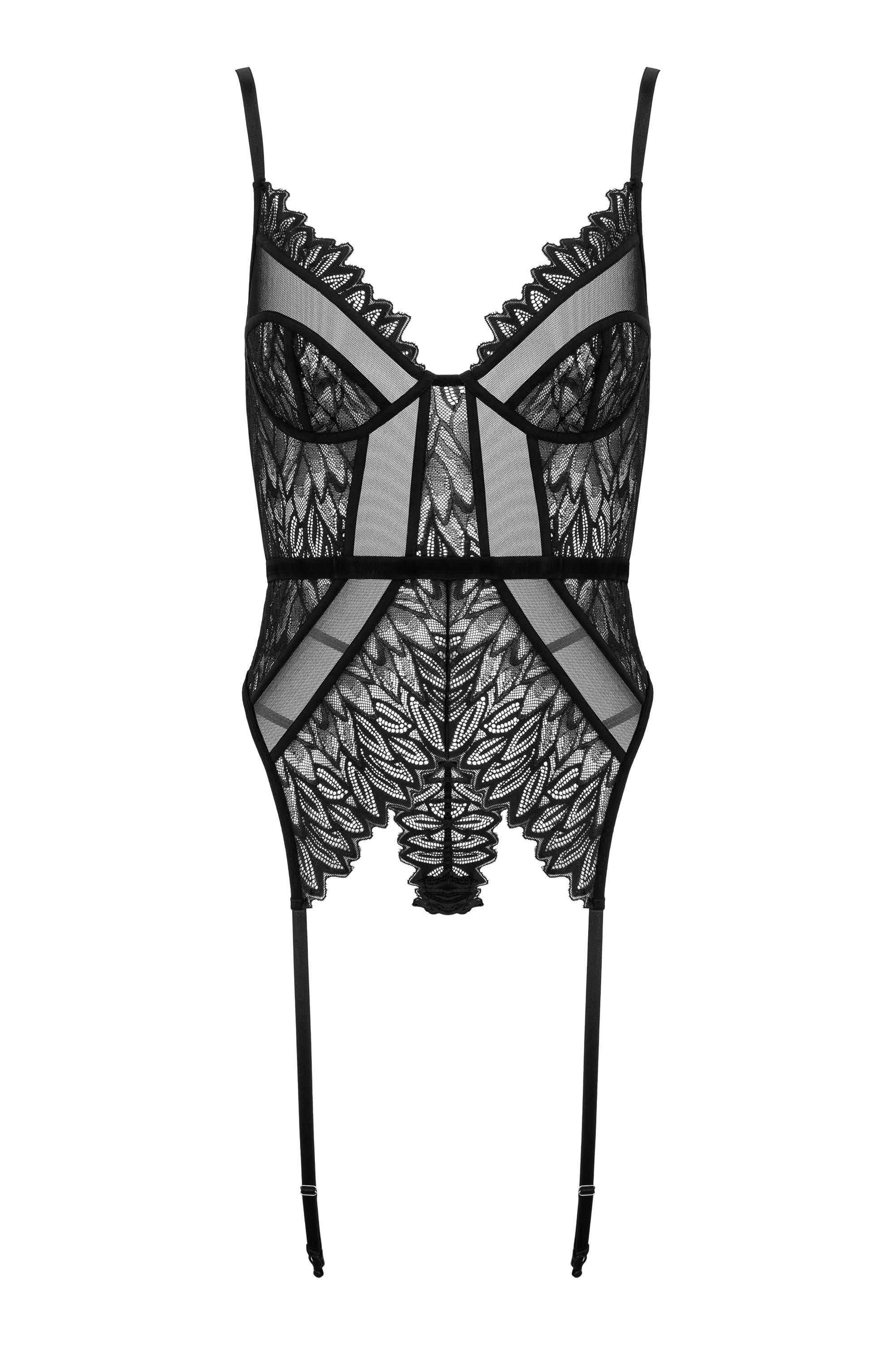 Top gorsetowy CO102 corset & thong black