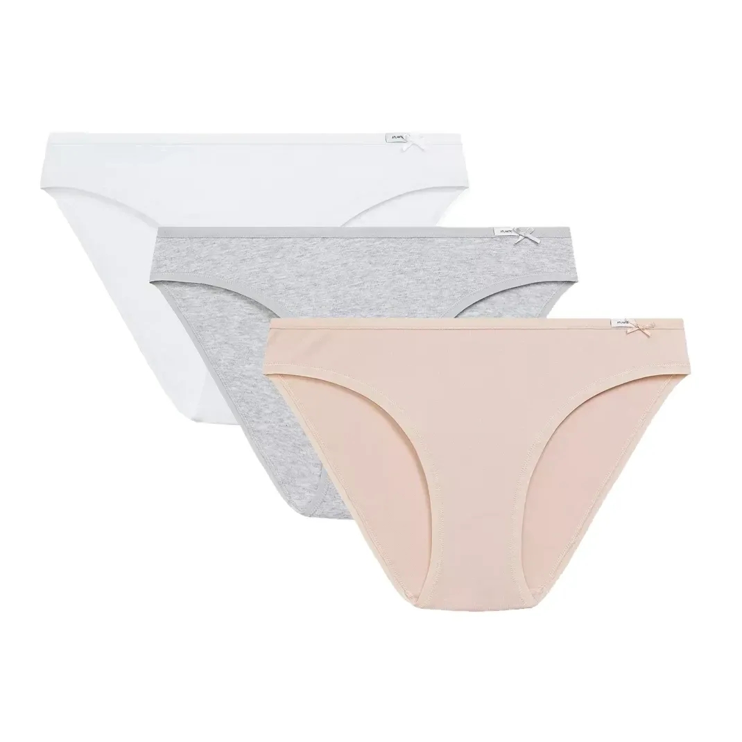 Figi bikini 001 3-pak bez/bia/szm