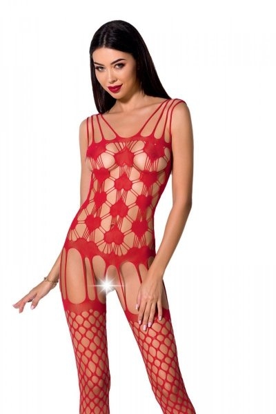 BS067 Bodystocking Czerwony