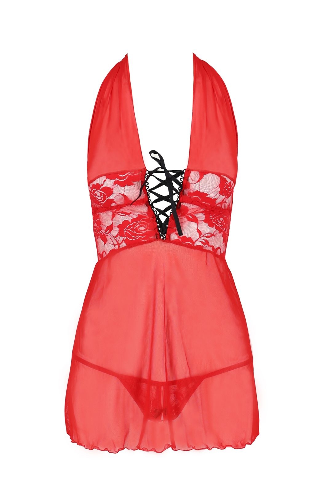 Koszulka nocna - FREYA CHEMISE red