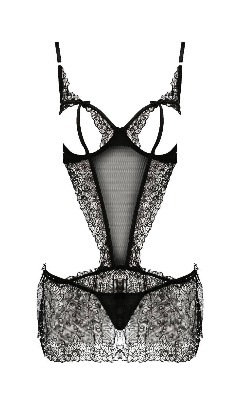 Koszulka damska nocna - ESMERALDA CHEMISE black