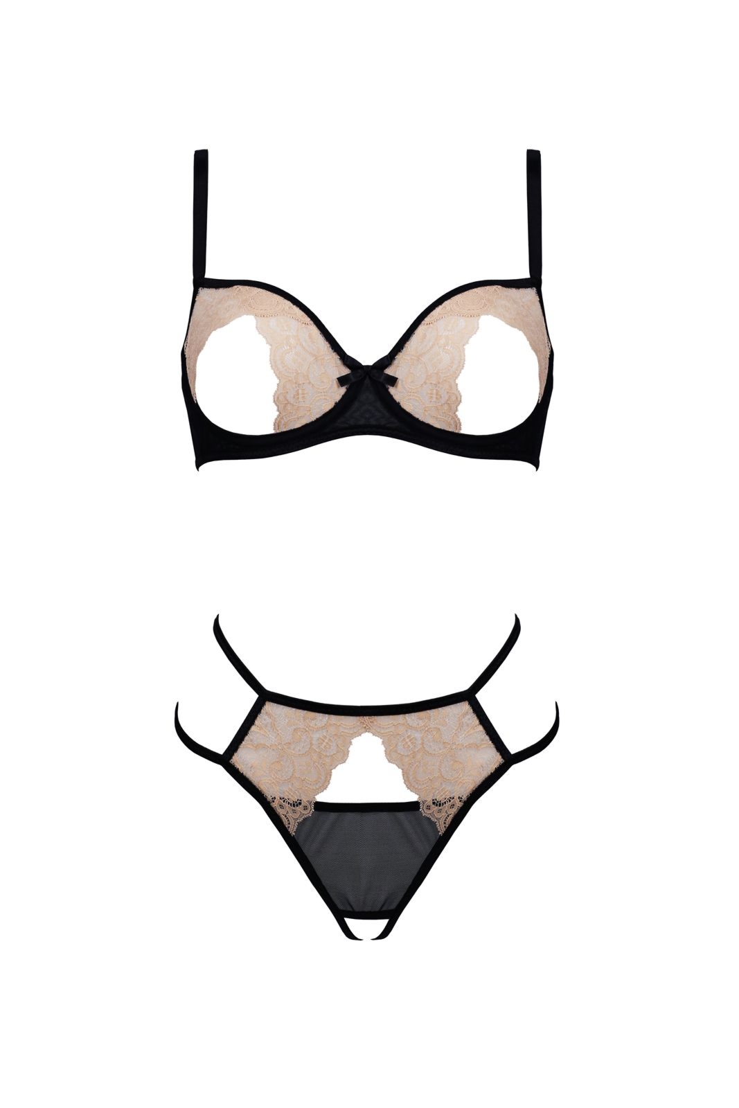 Komplet bielizny - RAELIA SET WITH OPEN BRA black