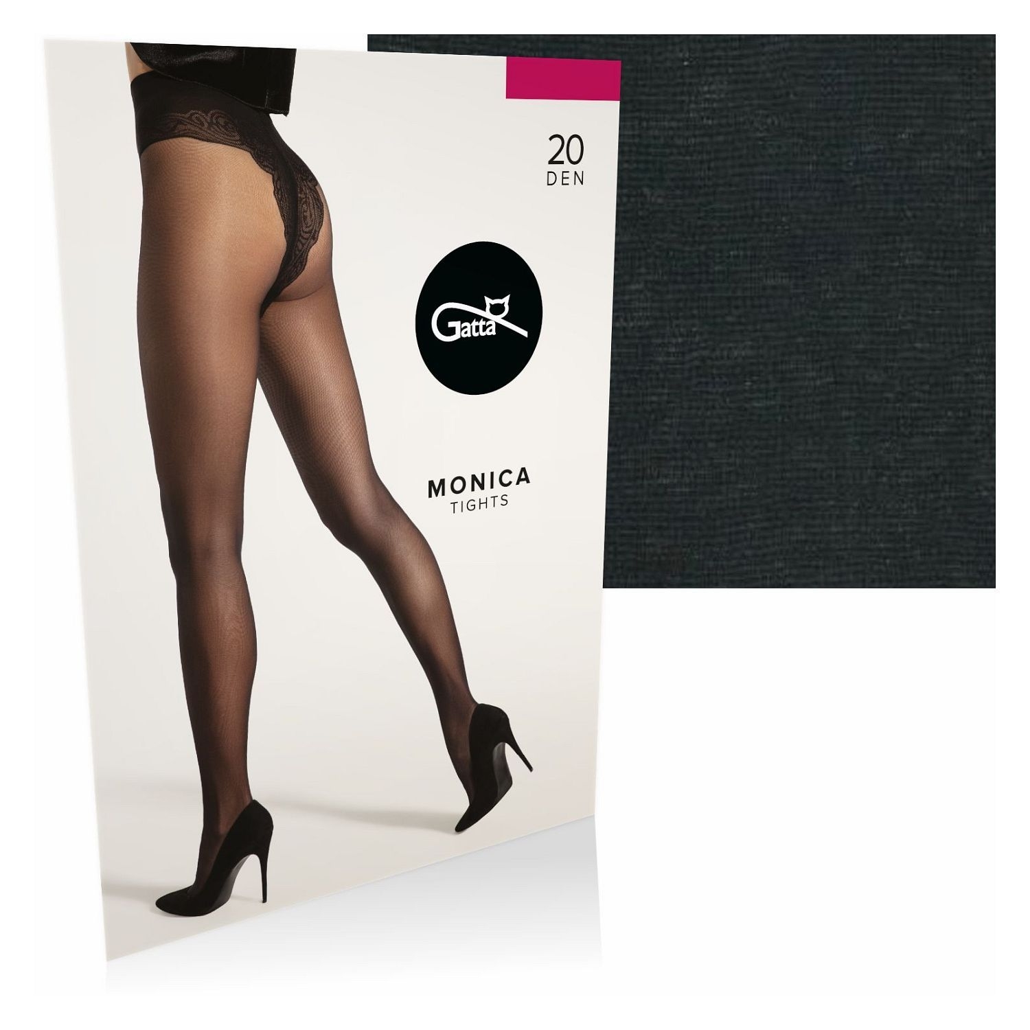 Rajstopy Monica microfibre 20den czarne plus