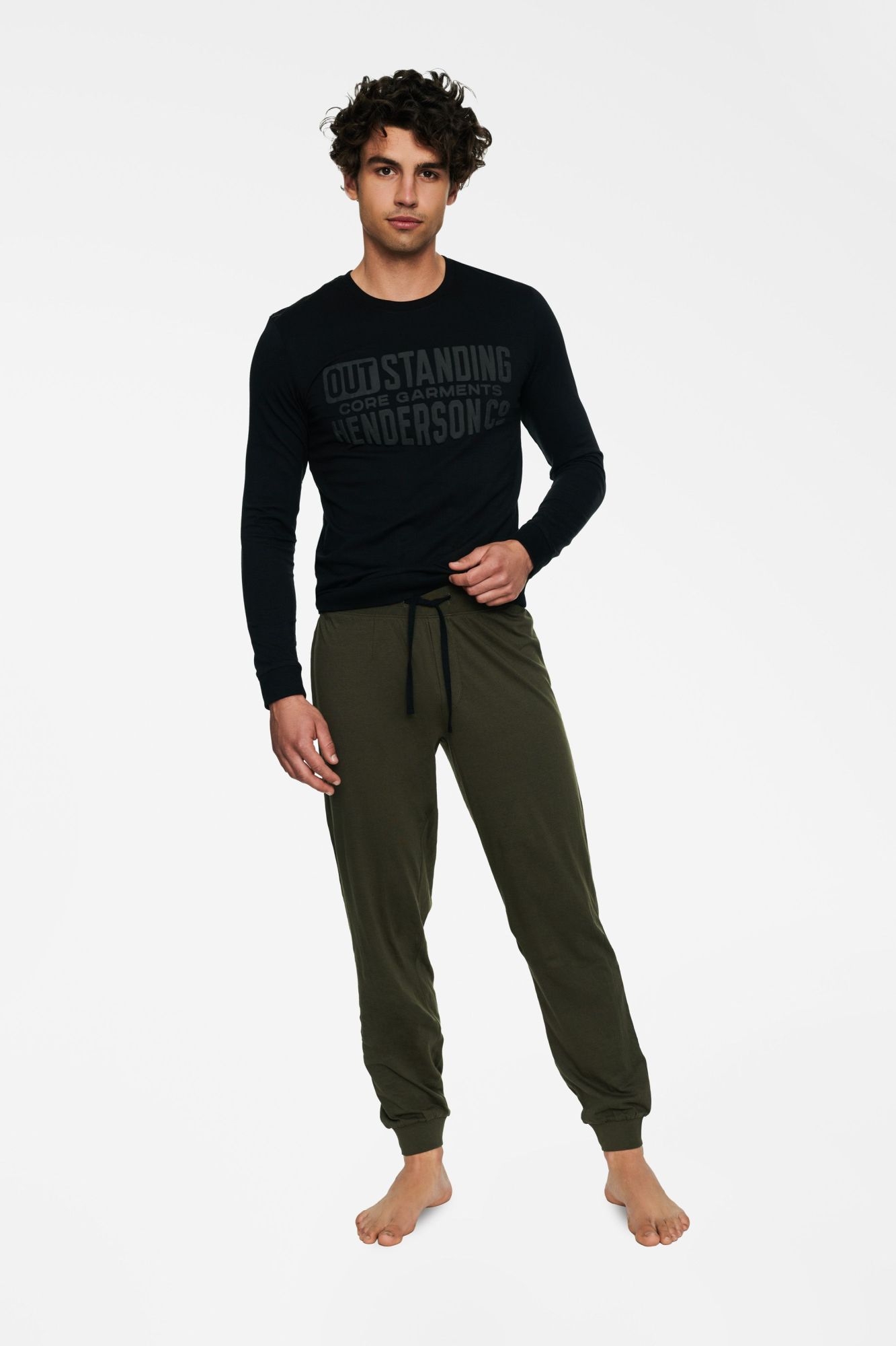 Piama Badge 40040-99X Czarny-Khaki