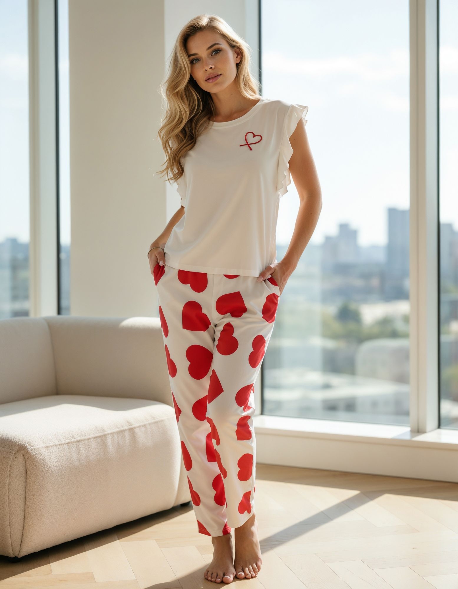 HEARINIA SLEEPWEAR red S - Passion