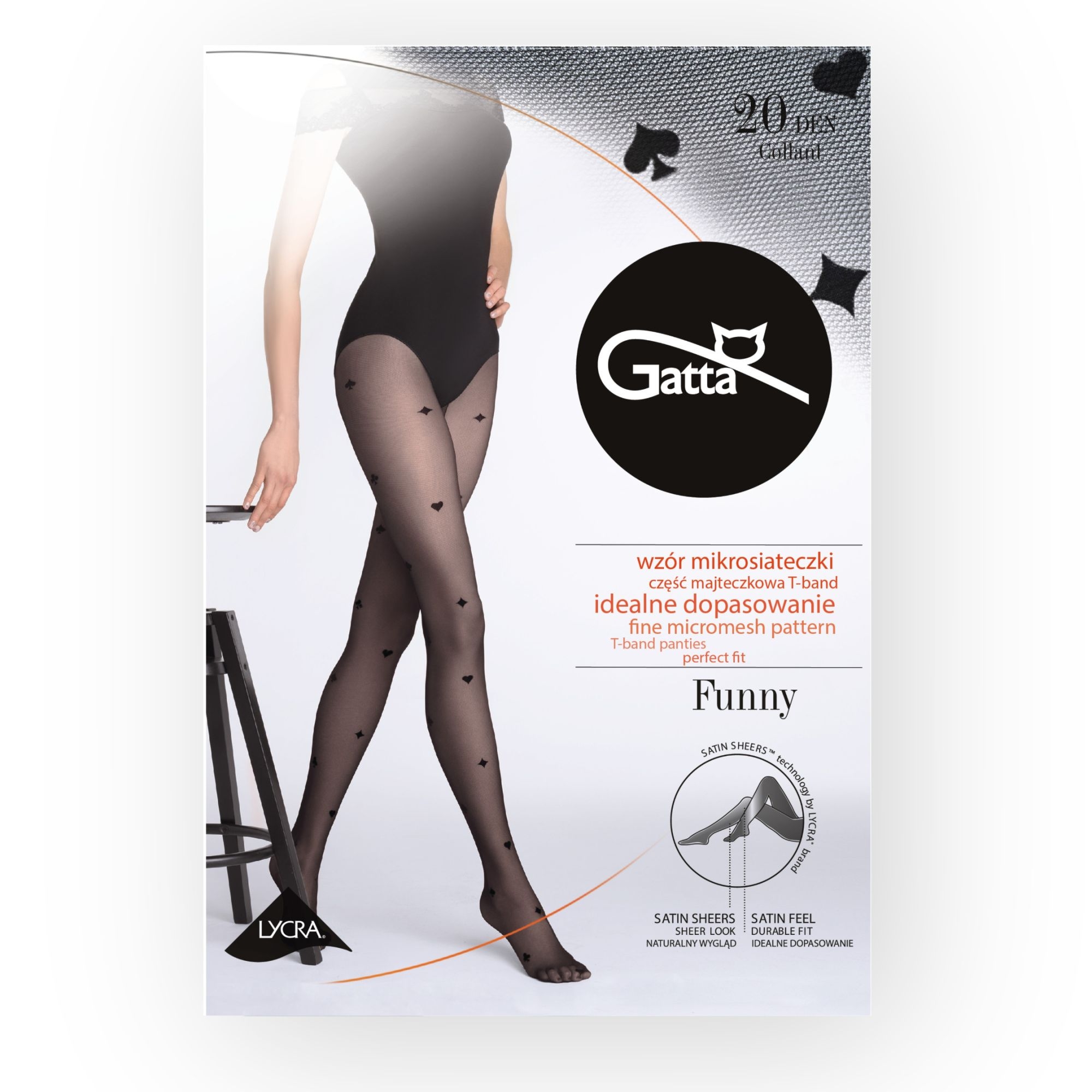 Rajstopy Funny 09 20 den czarne