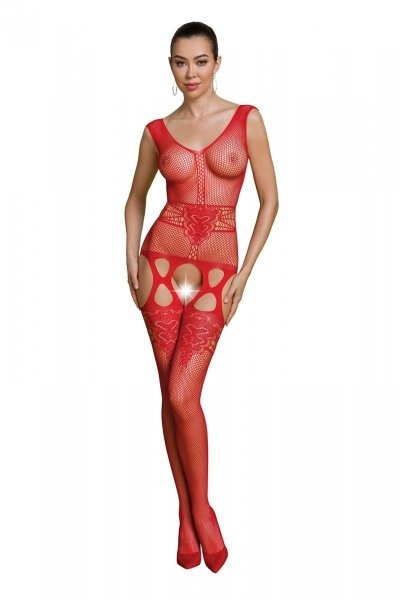 ECO BS014 Czerwony bodystocking