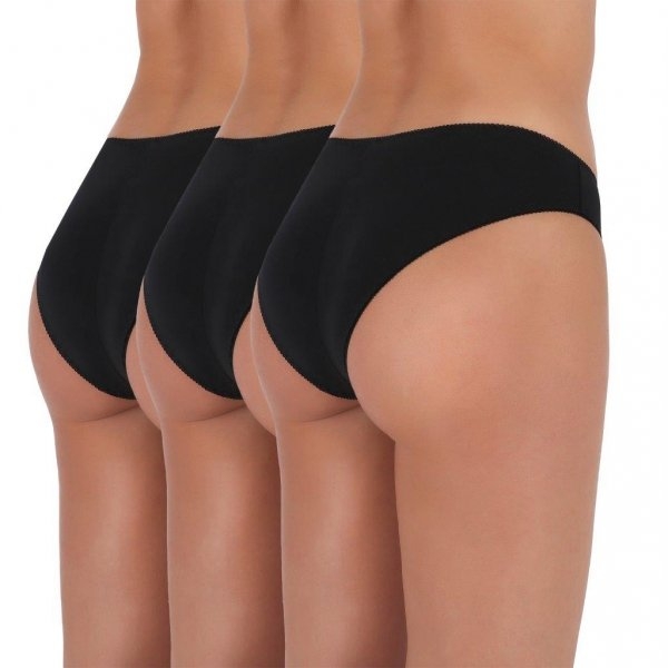 BASIC PANTIES 002 black - 3 pack