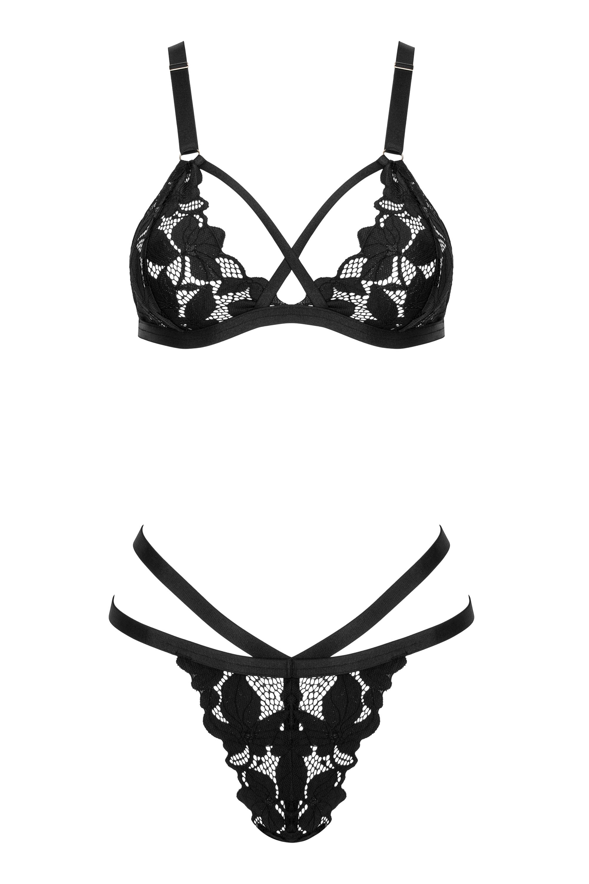 Komplet bielizny - TP103-2 2pcs set black