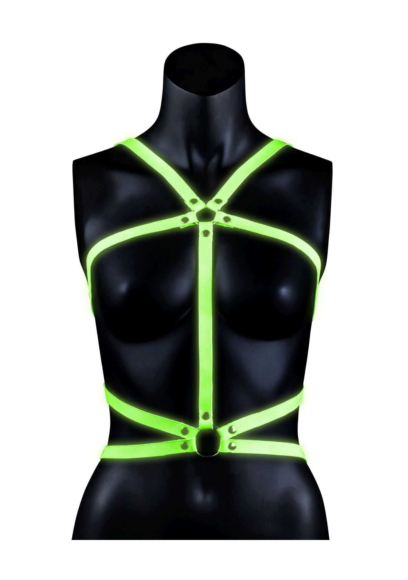 Body Harness - Glow in the Dark - Neon Green/Black -