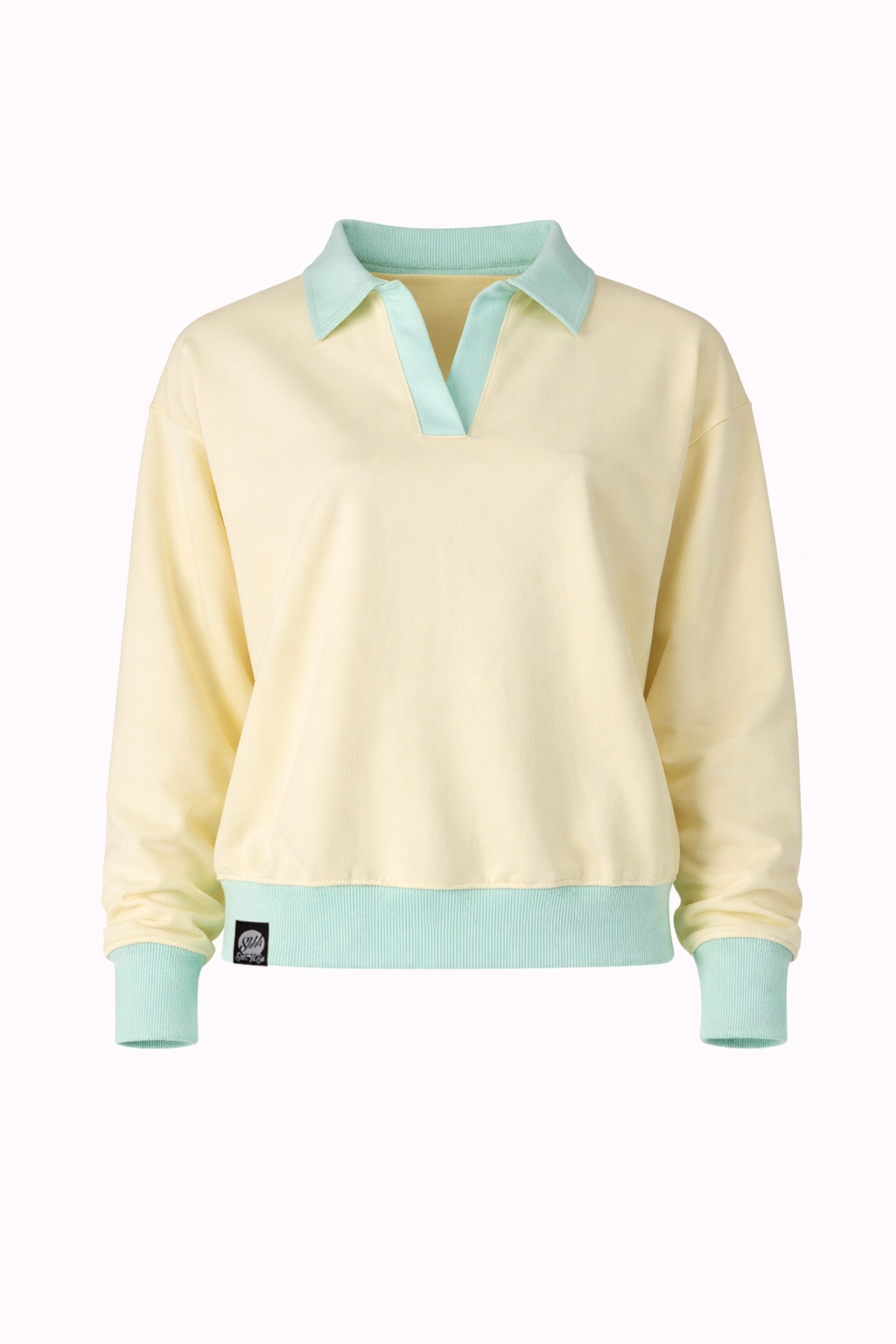 Bluza z ko�nierzykiem - HOODIE 4 pistachio/yellow