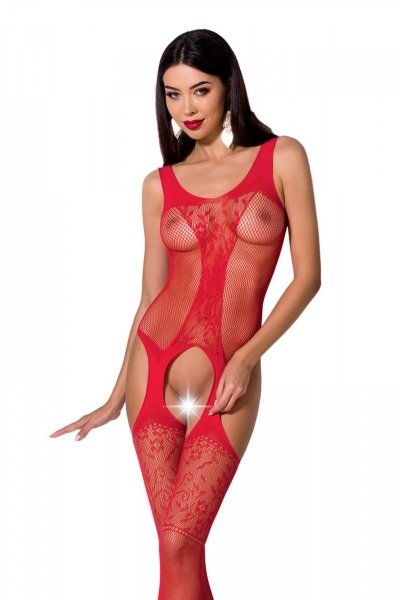 BS072 Bodystocking Czerwony