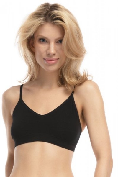 Julimex Bamboo Bralette czarny biustonosz sportowy