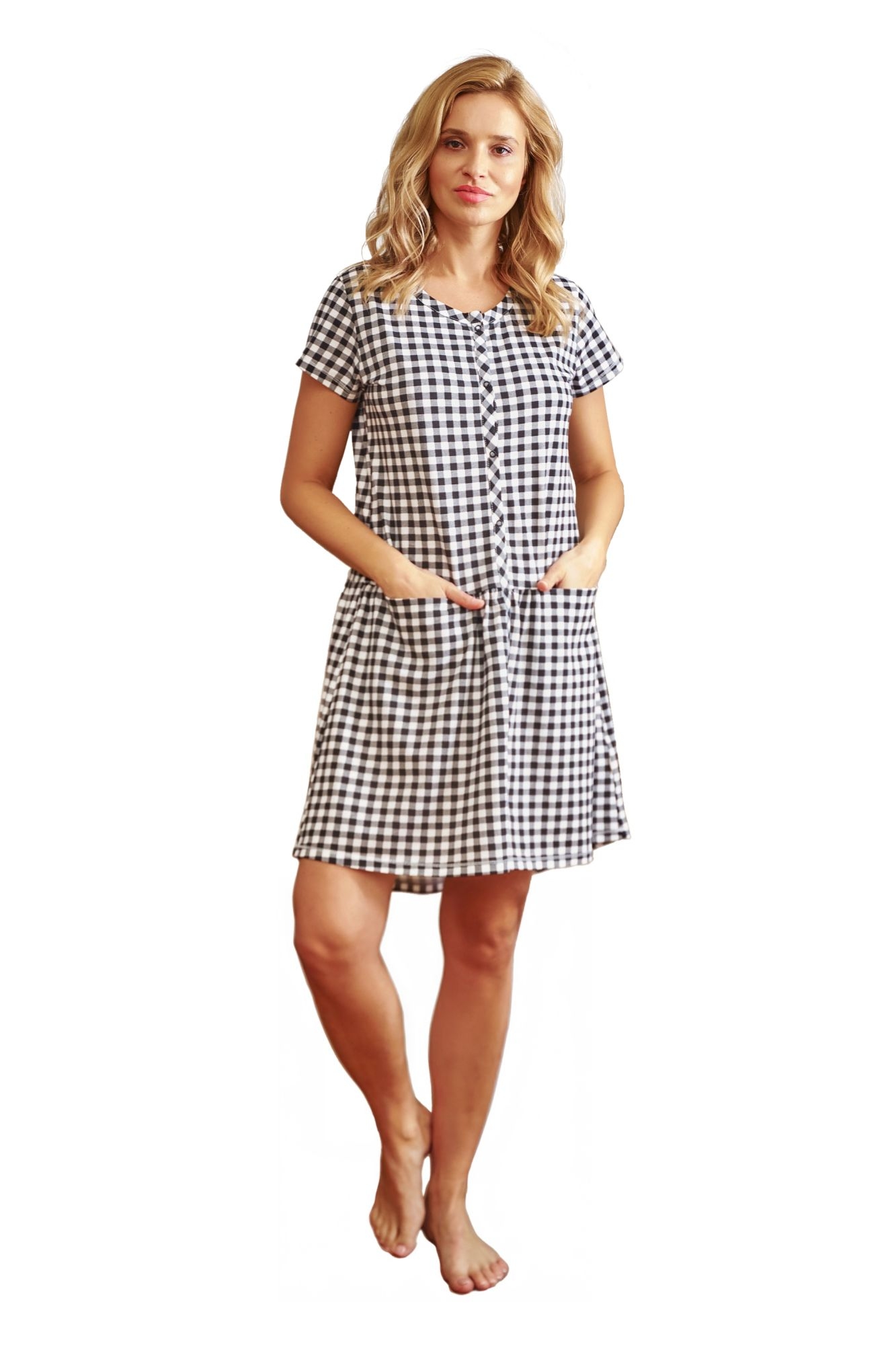 Koszula nocna TCB 9444 black check