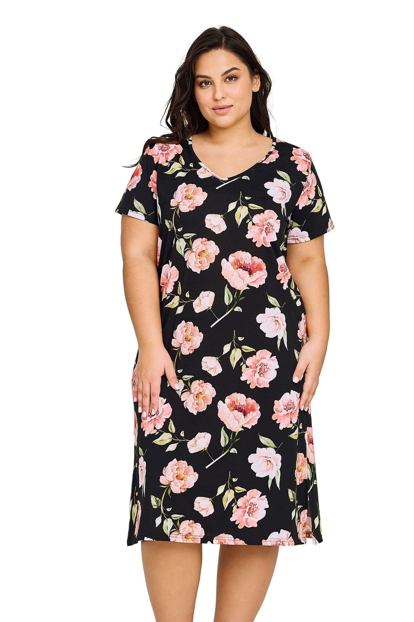 Koszula nocna Peony 3160 01 czarna