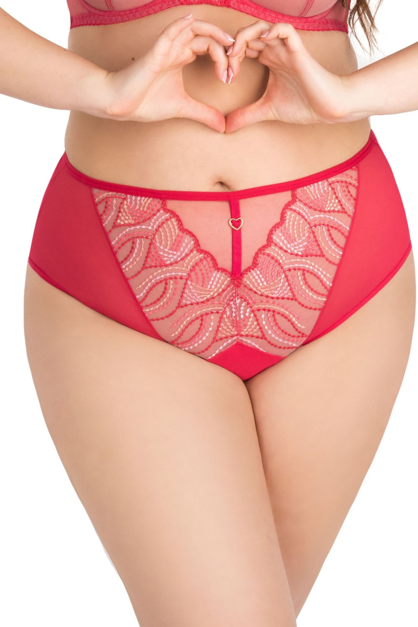 Figi Crazy heart 829 czerwone