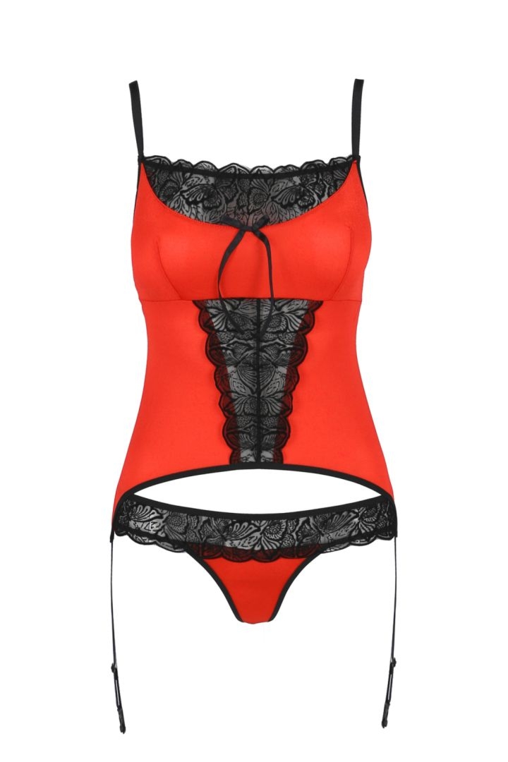 Top gorsetowy - LAUREN CORSET red L/XL