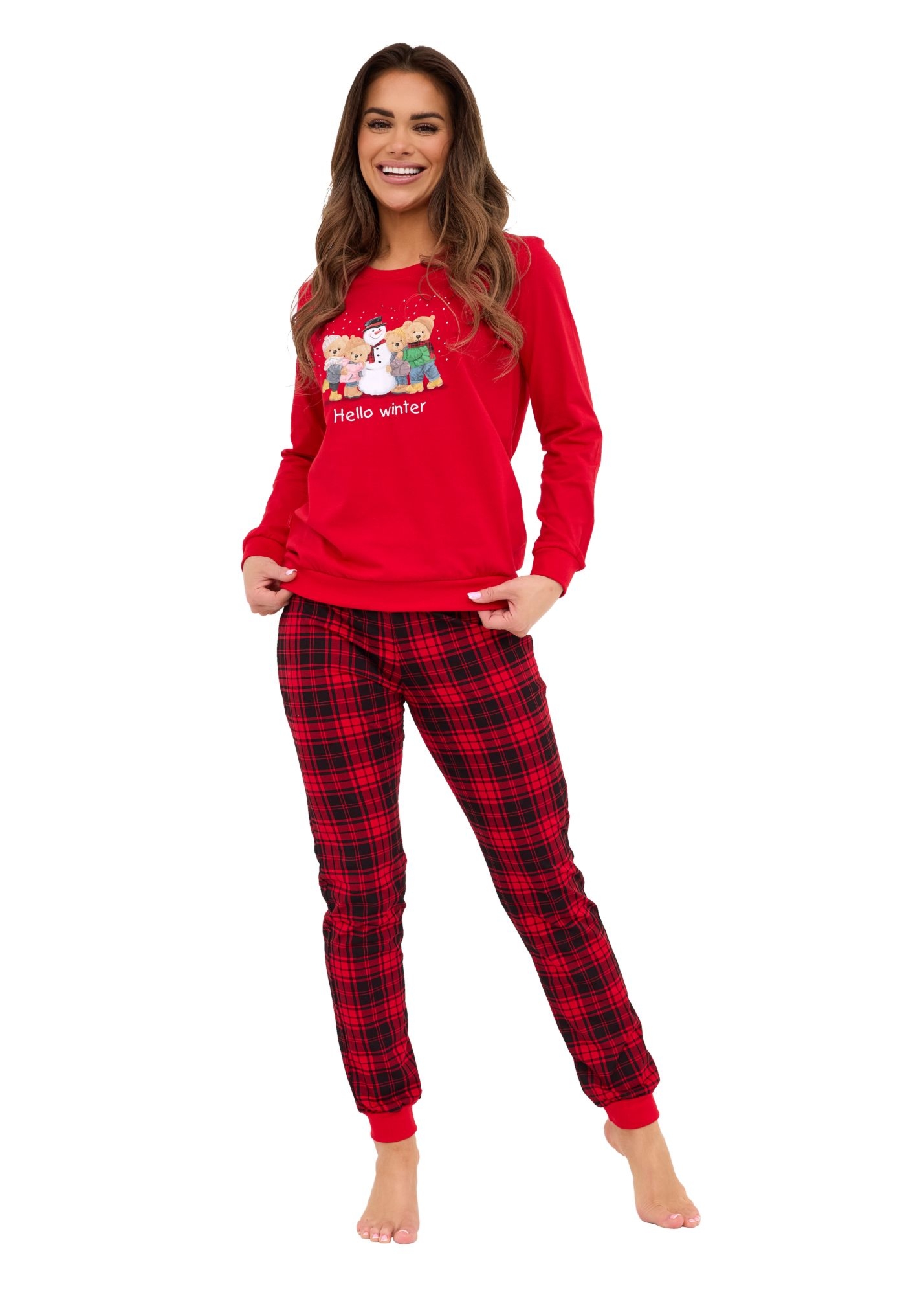 Piama damska Winter 671/421 czerwona